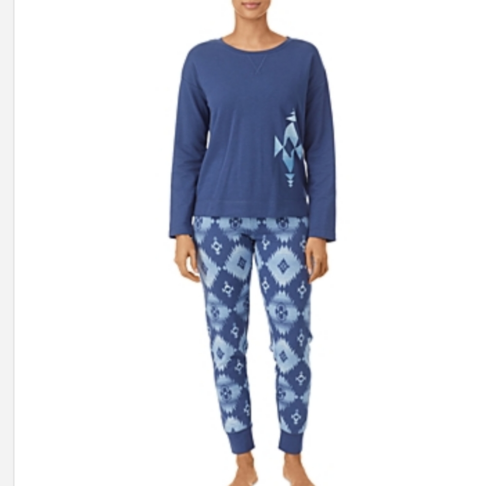 Lauren Ralph Lauren XL Pajama Set Navy Aztec Jogger NWT $78